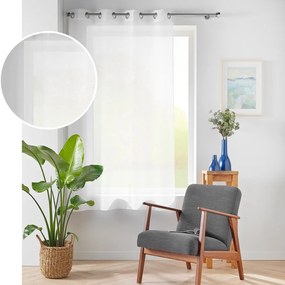 Fehér voile fényáteresztő függöny 140x180 cm Lissea – douceur d'intérieur