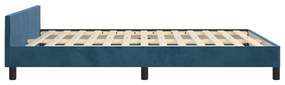 vidaXL sötétkék bársony ágykeret matrac nélkül 140 x 190 cm