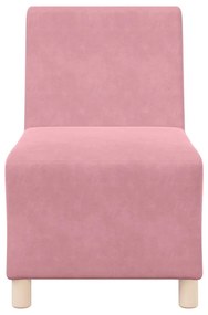 rózsaszín bársony kanapéfotel 55 cm