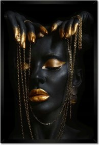 Poszterek keretben 40x60 Arany ékszerek az arcon