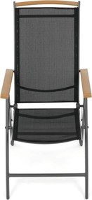 Kerti szék, alumínium, hálós kivitel, szürke, AZC-W1408 GREY