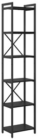 Könyvszekrény Musta tammi 40 x 30 x 188 cm Faanyag