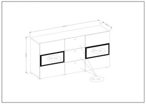 Vitrin Barly Typ 26 (schiefer). 1030324