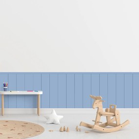 PIPPER. Textil öntapadó tapéta - Egy téglalap - Acélkék színű Méret: 60cm, Szín: Sápadt