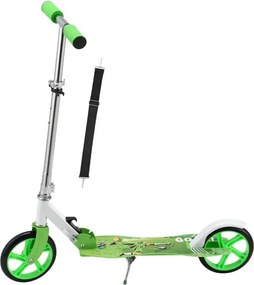 Gyerek roller nagy kerekekkel állítható kormánnyal zöld