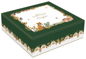 Juharfalevél alakú üveg tányér 2 db-os szett díszdobozban Forest Dream