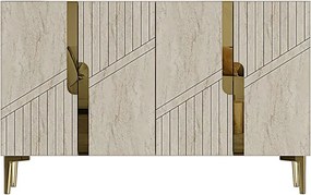 Evva 120 - White, Travertine, Gold