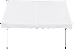 Outsunny Retróliható Kézi Napernyő 300x150x170-280 cm Terasz Napernyő Állítható Magasságú Kurblival és Napvédő Funkcióval | Aosom