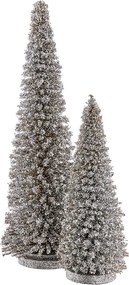X-MAS csillámló fenyő 28 cm ,ezüst