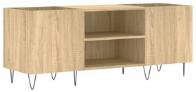 sonoma tölgy színű szerelt fa hanglemezszekrény 121x38x48 cm