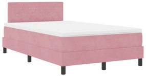 Boxspring Ágy Matrac Érted Rózsaszín Kicsi Dupla Bársony