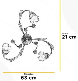 ONLI - Mennyezeti lámpa ARIANNA 3xE14/6W/230V