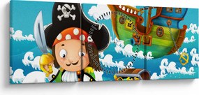 Kép - kalóz kincs (órával) (90x30 cm)