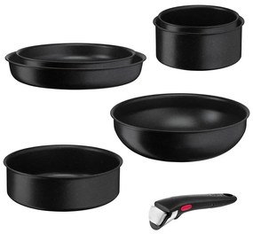 Alumínium edény készlet 7 db-os INGENIO Black stone L3998702 – Tefal
