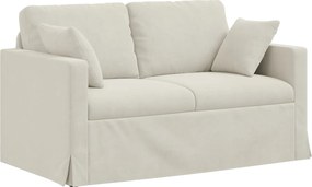 vidaXL Kanapé Krém 138 x 78 x 80 cm Bársony