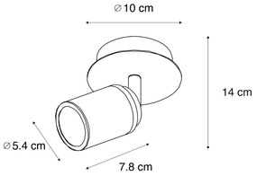 Modern fürdőszoba spotlámpa sárgarézzel IP44 - Ducha