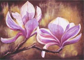 Üveg kép - Magnólia virágok (70x50 cm)