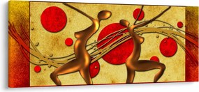 Absztrakt kép két nővel (120x50 cm)
