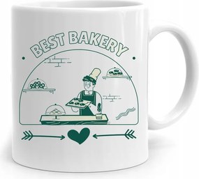 Bögre Ajándék Péknek Best Bakery fényképes nyomtatással