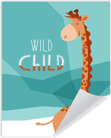 Gyerek poszter Állat Gyerek Zsiráf wild child 40X50 cm