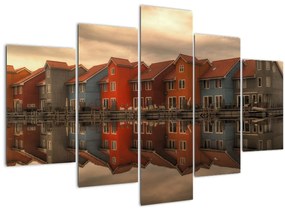 Színes házak képe (150x105 cm)