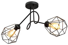 Felületre szerelhető csillár KARO 2xE27/15W/230V fekete