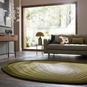 Zöld kézi szövésű gyapjú szőnyeg 160x230 cm Puddle Ombre – Flair Rugs