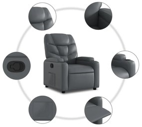 szürke műbőr relaxfotel