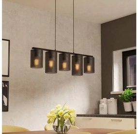 Eglo 901163 - Csillár zsinóron COLOMERA 5xE27/40W/230V szürke