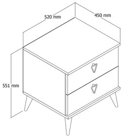 Éjjeliszekrény Versala (dió). 1063053