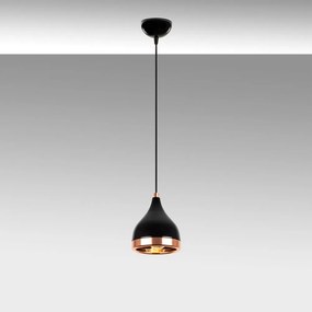 Fekete-rézszínű függőlámpa ø 14 cm Yildo – Opviq lights