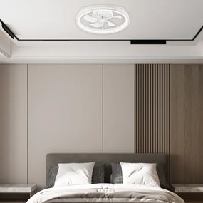 LED Mennyezeti lámpa ventilátorral FARGO LED/37W/230V fehér + távirányító