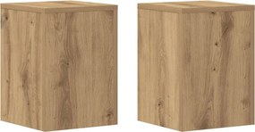 vidaXL 2 db kézműves tölgy szerelt fa növénytartó állvány 25x25x35 cm