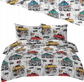 Ágyneműhuzat 160x200 2 párnahuzat 3D teherautó ágyneműhuzat garnitúra Többféle minta