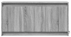 szürke sonoma színű szerelt fa LED-es TV-szekrény 100x34x50 cm