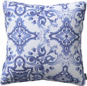 Párnahuzat 45x45 kék minták fehér alapon