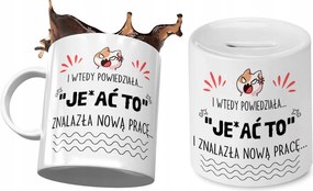 Búcsú a munkától Bögre Persely szett fényképes nyomtatással