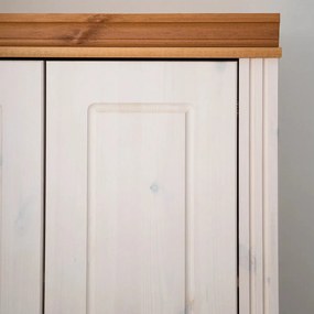 Fehér borovi fenyő ruhásszekrény 65x180 cm Anita – Støraa