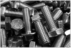 Poszterek 200x135 Csavarok Fém