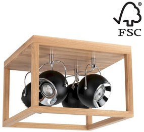 Spot-Light 5224474 - LED Mennyezeti lámpa ROY 4xGU10/5W/230V matt tölgy