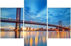 Kép - Benjamin Franklin híd, Philadelphia (90x60 cm)