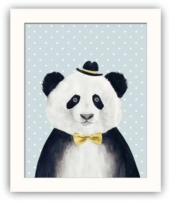 Panda dekoratív kép, 28,5 x 23,5 cm
