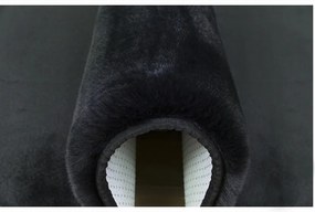 Bellarossa Fekete Csúszásgátló Szőnyeg Puha Rabbit Szőrme 120x160 cm