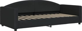 vidaXL fekete szövet kanapéágy 90 x 200 cm