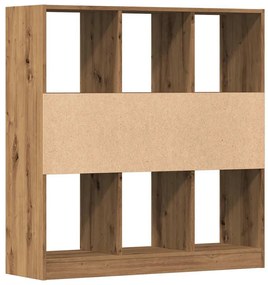 kézműves tölgy színű szerelt fa könyvszekrény 97,5x29,5x100 cm