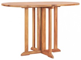 Tömör tíkfa lehajtható lapú kerti asztal 120 x 70 x 75 cm