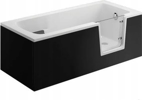 Avo 180x80 mozgáskorlátozottak számára kialakított ajtós kád fekete