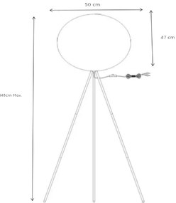 Lucide 71767/50/31 - Állólámpa GOOSY SOFT 1xE27/60W/230V