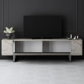 TV szekrény Yildiz - Travertine, Silver