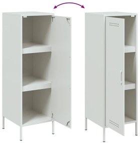 fehér acél magasszekrény 36 x 39 x 113 cm